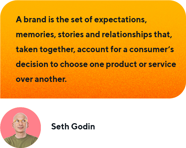 Seth Godin quote about brand