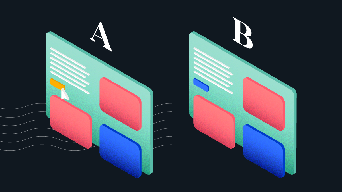 Graphic showing A/B testing