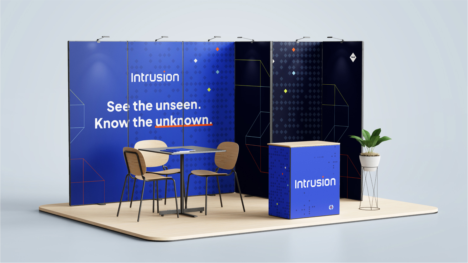 Intrusion Website exhibit with rebrand